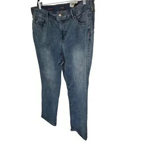 NYDJ Jeans Women 18W Marilyn Straight Cool Embrace Lift Tuck Medium Wash Stretch